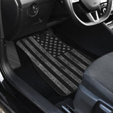 Amazing Thin Gray Line American Flag Car Floor Mats 212703 - YourCarButBetter