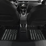 Amazing Thin Gray Line American Flag Car Floor Mats 212703 - YourCarButBetter