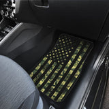 Amazing Thin Green Line American Flag Car Floor Mats 212703 - YourCarButBetter