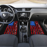 Amazing Thin Red Line American Flag Car Floor Mats 212703 - YourCarButBetter
