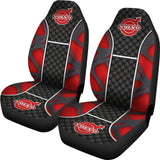 Amazing Volvo Black And Red Themed Printed Car Seat Covers 210901 - YourCarButBetter