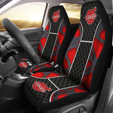 Amazing Volvo Black And Red Themed Printed Car Seat Covers 210901 - YourCarButBetter