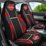 Amazing Volvo Black And Red Themed Printed Car Seat Covers 210901 - YourCarButBetter