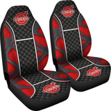 Amazing Volvo Black And Red Themed Printed Car Seat Covers 210901 - YourCarButBetter