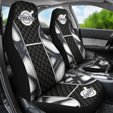 Amazing Volvo Black And White Themed Printed Car Seat Covers 210901 - YourCarButBetter