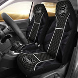 Amazing Volvo Black Themed Printed Car Seat Covers 210901 - YourCarButBetter