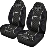 Amazing Volvo Black Themed Printed Car Seat Covers 210901 - YourCarButBetter