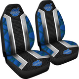 Amazing Volvo Blue Black Themed Printed Car Seat Covers 210901 - YourCarButBetter