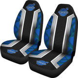 Amazing Volvo Blue Black Themed Printed Car Seat Covers 210901 - YourCarButBetter