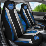 Amazing Volvo Blue Black Themed Printed Car Seat Covers 210901 - YourCarButBetter