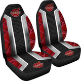 Amazing Volvo Red Black Themed Printed Car Seat Covers 210901 - YourCarButBetter