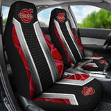 Amazing Volvo Red Black Themed Printed Car Seat Covers 210901 - YourCarButBetter