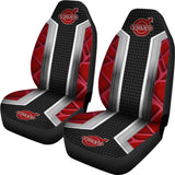 Amazing Volvo Red Black Themed Printed Car Seat Covers 210901 - YourCarButBetter