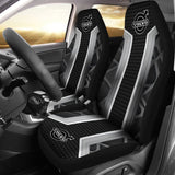 Amazing Volvo Silver Black Themed Printed Car Seat Covers 210901 - YourCarButBetter