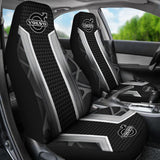 Amazing Volvo Silver Black Themed Printed Car Seat Covers 210901 - YourCarButBetter