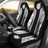 Amazing Volvo White Black Themed Printed Car Seat Covers 210901 - YourCarButBetter