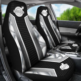 Amazing Volvo White Black Themed Printed Car Seat Covers 210901 - YourCarButBetter
