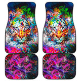 Amazing Wild Colorful Tiger Car Floor Mats 211302 - YourCarButBetter