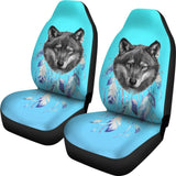 Amazing Wolf Mixed Dreamcatcher Style Car Seat Covers 210507 - YourCarButBetter