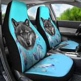Amazing Wolf Mixed Dreamcatcher Style Car Seat Covers 210507 - YourCarButBetter