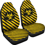 Amazing Yellow Biohazard Car Seat Covers 211401 - YourCarButBetter