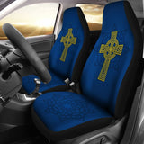 Amazing Yellow Celtic Cross Car Seat Covers 210301 - YourCarButBetter