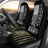 American Flag Camo Proud Us Army Veteran Car Seat Covers 550317 - YourCarButBetter