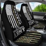 American Flag Camo Proud Us Army Veteran Car Seat Covers 550317 - YourCarButBetter