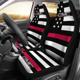American Flag Car Seat Covers With Thin Red Line Mix GMC 212601 - YourCarButBetter