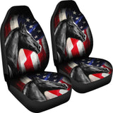American Flag Horse Gift Who Loves Horse Car Seat Covers 210506 - YourCarButBetter