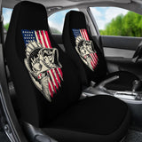 American Flag Largemouth Bass Fishing Car Seat Covers 210906 - YourCarButBetter