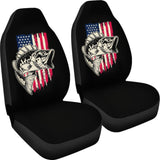 American Flag Largemouth Bass Fishing Car Seat Covers 210906 - YourCarButBetter