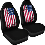 American Flag On Black Car Seat Covers 211005 - YourCarButBetter