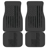 American Flag Patriotic on Black Design Car Floor Mats 212304 - YourCarButBetter