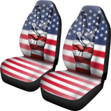 American Flag Peace Car Seat Covers 211802 - YourCarButBetter