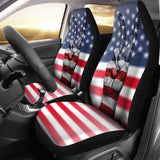 American Flag Peace Car Seat Covers 211802 - YourCarButBetter