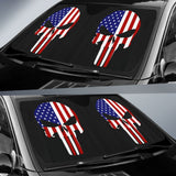 American Flag Punisher Black Car Auto Sun Shades 213003 - YourCarButBetter