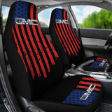 American Flag Red And Blue Mix GMC Car Seat Covers 212601 - YourCarButBetter