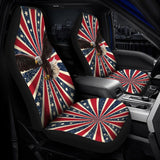 American Flag Red White And Blue With Eagle Car Seat Covers 103131 - YourCarButBetter