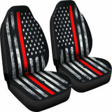 American Flag Thin Red Line Car Seat Covers 103131 - YourCarButBetter