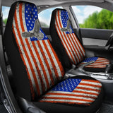 American Flag With Eagle Red White And Blue Car Seat Cover 103131 - YourCarButBetter