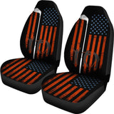 American Flag With Golf Club Car Seat Covers 103131 - YourCarButBetter