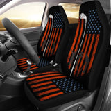 American Flag With Golf Club Car Seat Covers 103131 - YourCarButBetter