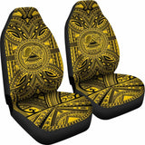 American Samoa Car Seat Cover - American Samoa Coat Of Arms Polynesian Gold Black 105905 - YourCarButBetter