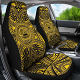 American Samoa Car Seat Cover - American Samoa Coat Of Arms Polynesian Gold Black 105905 - YourCarButBetter