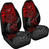 American Samoa Car Seat Covers - American Samoa Seal Red Turtle Gray Hibiscus Flowing - Amazing 091114 - YourCarButBetter