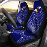 American Samoa Polynesian Car Seat Covers - American Samoa Flag With Polynesian Tattoo - 18 174914 - YourCarButBetter