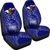 American Samoa Polynesian Car Seat Covers - American Samoa Flag With Polynesian Tattoo - 18 174914 - YourCarButBetter