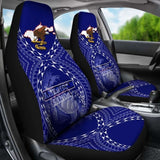 American Samoa Polynesian Car Seat Covers - American Samoa Flag With Polynesian Tattoo - 18 174914 - YourCarButBetter