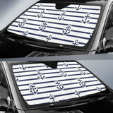 Anchor Rope Nautical Pattern Car Auto Sun Shades 460402 - YourCarButBetter